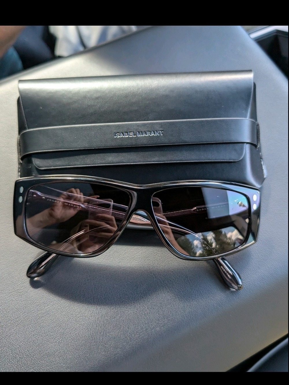 Isabel Marant Black Rectangular Sunglasses